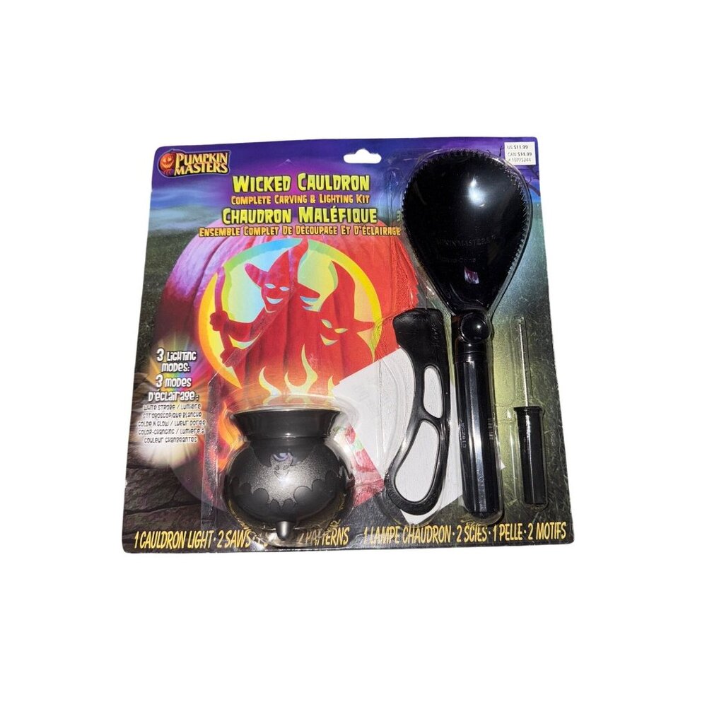 Pumpkin Masters Wicked Cauldron Carving Lighting Kit Halloween Decor